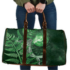 New Zealand Matariki Travel Bag Maori Koru With Humpback Whale Green