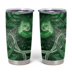 New Zealand Matariki Tumbler Cup Maori Koru With Humpback Whale Green