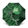 New Zealand Matariki Umbrella Maori Koru With Humpback Whale Green