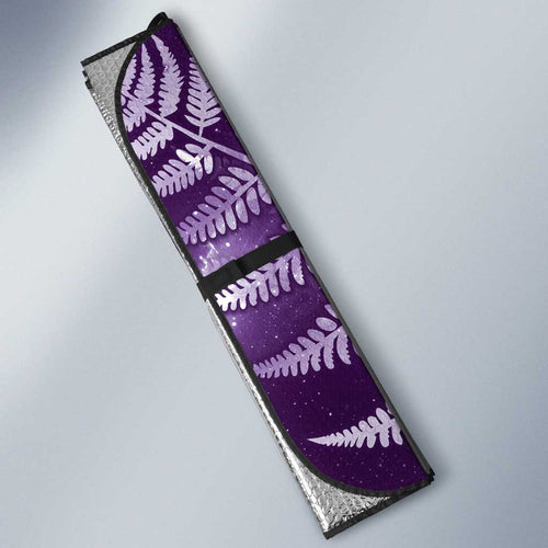 New Zealand Matariki Auto Sun Shade Maori Koru With Humpback Whale Purple