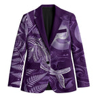 New Zealand Matariki Blazer Maori Koru With Humpback Whale Purple