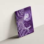 New Zealand Matariki Canvas Wall Art Maori Koru With Humpback Whale Purple