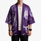 New Zealand Matariki Kimono Maori Koru With Humpback Whale Purple