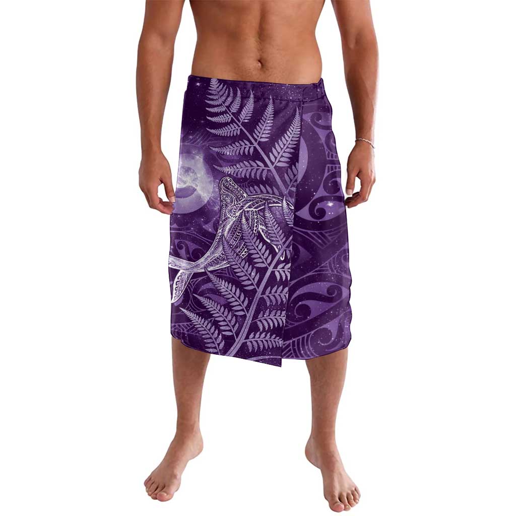 New Zealand Matariki Lavalava Maori Koru With Humpback Whale Purple
