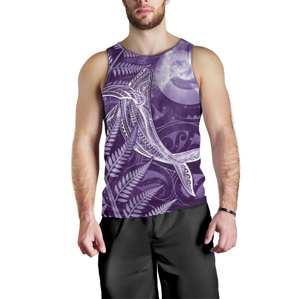 New Zealand Matariki Men Tank Top Maori Koru With Humpback Whale Purple