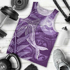 New Zealand Matariki Men Tank Top Maori Koru With Humpback Whale Purple