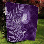 New Zealand Matariki Quilt Maori Koru With Humpback Whale Purple