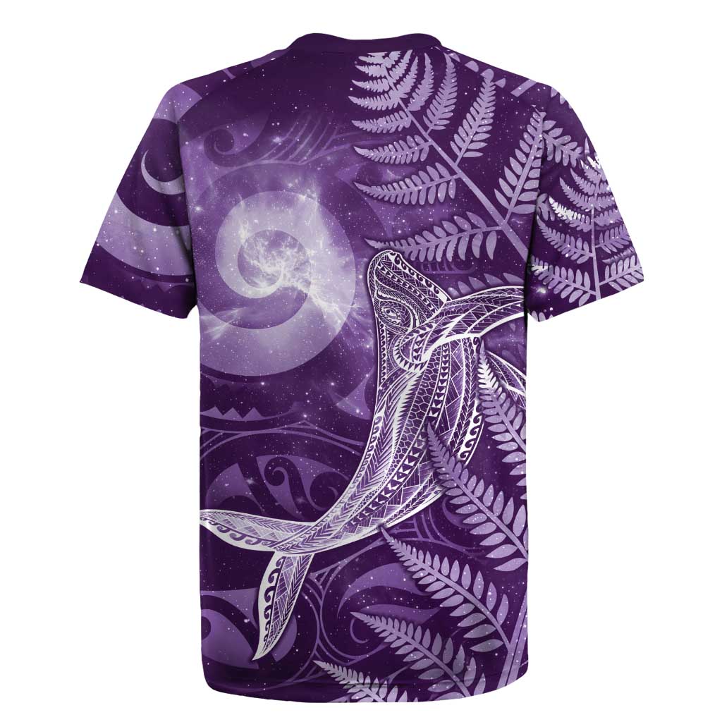 New Zealand Matariki Rugby Jersey Maori Koru With Humpback Whale Purple