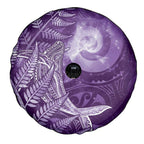 New Zealand Matariki Spare Tire Cover Maori Koru With Humpback Whale Purple