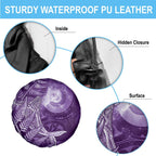 New Zealand Matariki Spare Tire Cover Maori Koru With Humpback Whale Purple