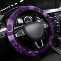New Zealand Matariki Steering Wheel Cover Maori Koru With Humpback Whale Purple