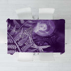 New Zealand Matariki Tablecloth Maori Koru With Humpback Whale Purple