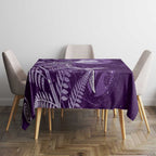 New Zealand Matariki Tablecloth Maori Koru With Humpback Whale Purple
