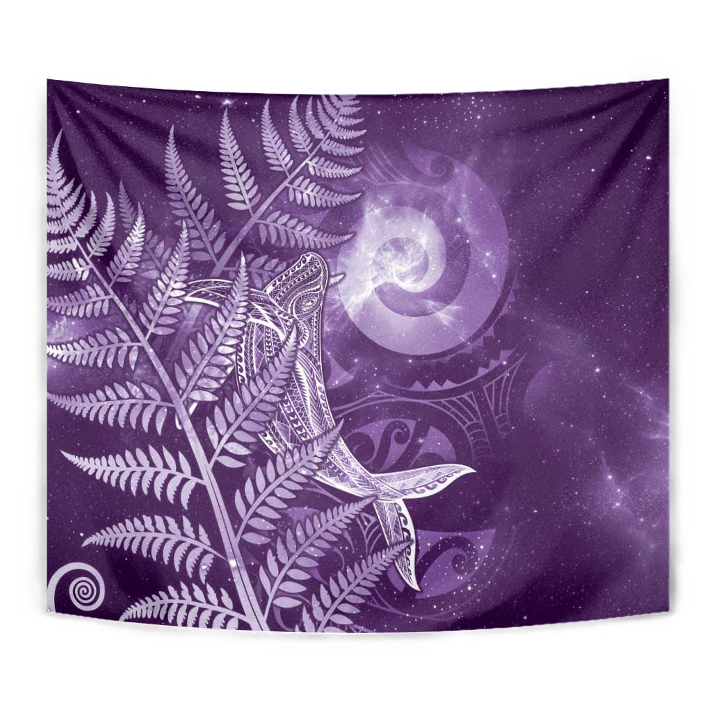 New Zealand Matariki Tapestry Maori Koru With Humpback Whale Purple