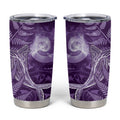 New Zealand Matariki Tumbler Cup Maori Koru With Humpback Whale Purple