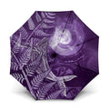 New Zealand Matariki Umbrella Maori Koru With Humpback Whale Purple