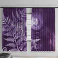 New Zealand Matariki Window Curtain Maori Koru With Humpback Whale Purple