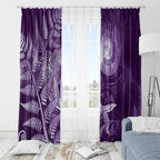 New Zealand Matariki Window Curtain Maori Koru With Humpback Whale Purple