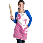Personalised New Zealand Nurse Apron Maori Koru Pink Version