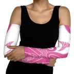 Personalised New Zealand Nurse Arm Sleeves Maori Koru Pink Version