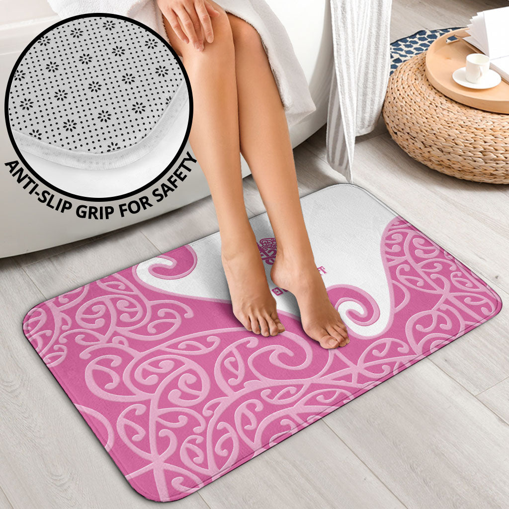 Personalised New Zealand Nurse Bathroom Set Maori Koru Pink Version