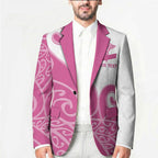 Personalised New Zealand Nurse Blazer Maori Koru Pink Version