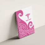 Personalised New Zealand Nurse Canvas Wall Art Maori Koru Pink Version
