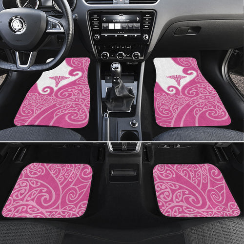 New Zealand Nurse Car Mats Maori Koru Pink Version
