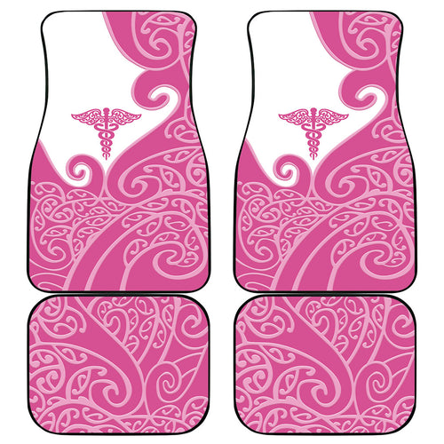 New Zealand Nurse Car Mats Maori Koru Pink Version