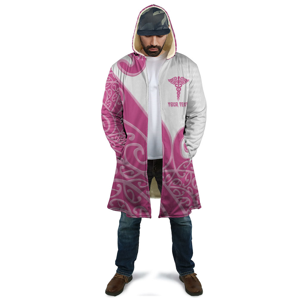 Personalised New Zealand Nurse Cloak Maori Koru Pink Version