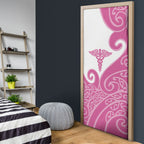 New Zealand Nurse Door Cover Maori Koru Pink Version