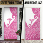 New Zealand Nurse Door Cover Maori Koru Pink Version