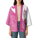 Personalised New Zealand Nurse Kimono Maori Koru Pink Version