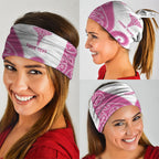 Personalised New Zealand Nurse Neck Gaiter Maori Koru Pink Version