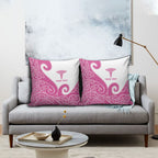 Personalised New Zealand Nurse Pillow Cover Maori Koru Pink Version
