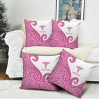 Personalised New Zealand Nurse Pillow Cover Maori Koru Pink Version