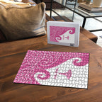 Personalised New Zealand Nurse Puzzle Maori Koru Pink Version