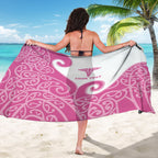 Personalised New Zealand Nurse Sarong Maori Koru Pink Version