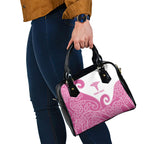 Personalised New Zealand Nurse Shoulder Handbag Maori Koru Pink Version