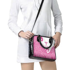 Personalised New Zealand Nurse Shoulder Handbag Maori Koru Pink Version