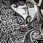Personalised New Zealand Nurse Back Car Seat Cover Maori Koru Black Version