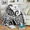 Personalised New Zealand Nurse Blanket Maori Koru Black Version