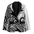 Personalised New Zealand Nurse Blazer Maori Koru Black Version