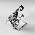 Personalised New Zealand Nurse Canvas Wall Art Maori Koru Black Version