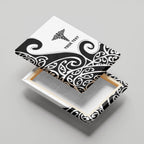 Personalised New Zealand Nurse Canvas Wall Art Maori Koru Black Version