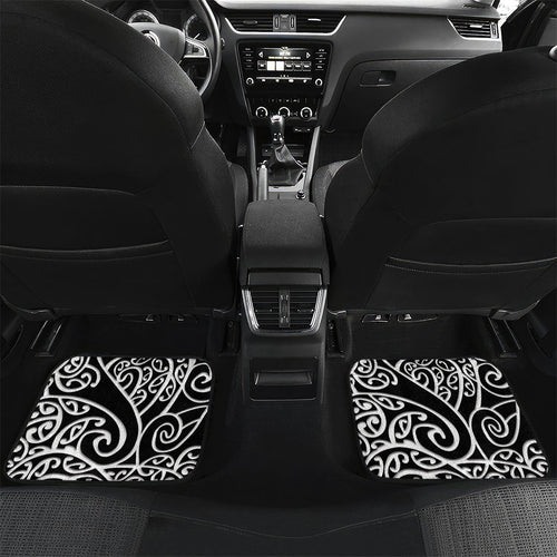 New Zealand Nurse Car Mats Maori Koru Black Version