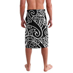 New Zealand Nurse Lavalava Maori Koru Black Version