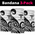 Personalised New Zealand Nurse Neck Gaiter Maori Koru Black Version