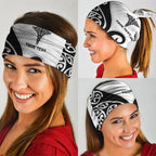 Personalised New Zealand Nurse Neck Gaiter Maori Koru Black Version