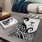 Personalised New Zealand Nurse Puzzle Maori Koru Black Version